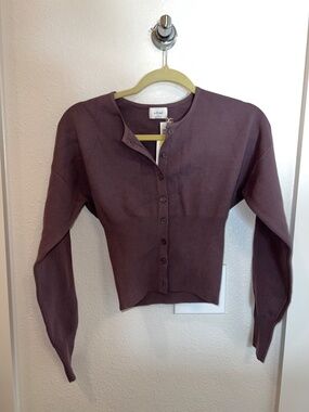 Wilfred Golightly Cardigan SMOKED EGGPLANT brand new with tag